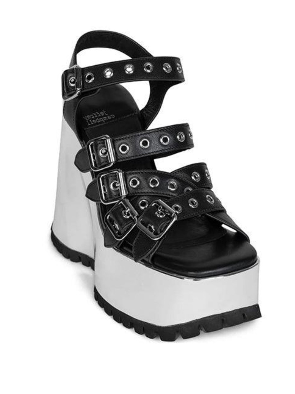 Jeffrey Campbell Voidoid Leather Platform Sandals 8